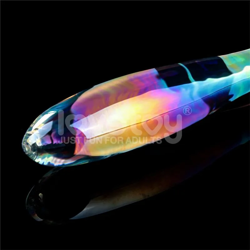 Dildo de Vidro Twilight Gleam Double Delight Brilha no Escuro Lovetoy 19 cm — vista 3 de 3