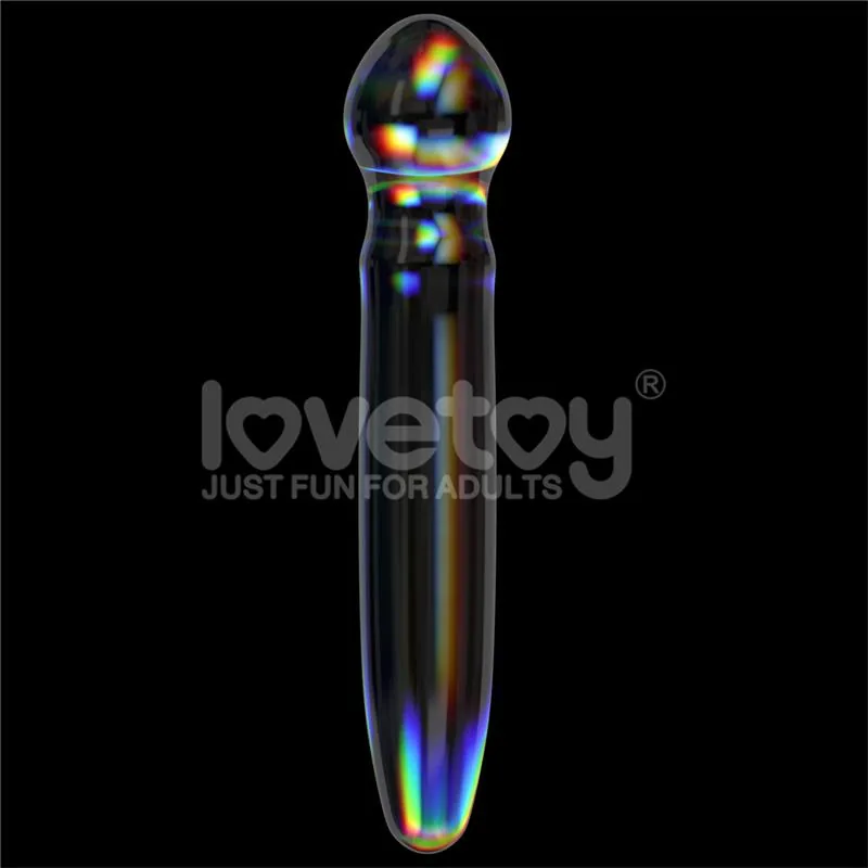 Dildo de Vidro Twilight Gleam Prism Glass Brilha no Escuro Lovetoy 18 cm — vista 2 de 3