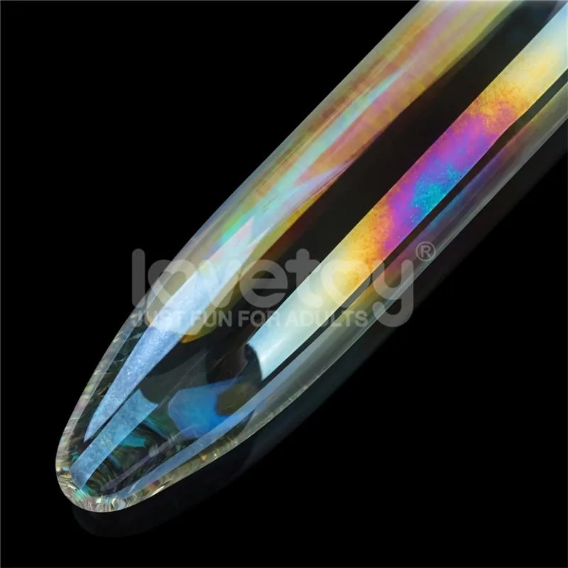Dildo de Vidro Twilight Gleam Prism Glass Brilha no Escuro Lovetoy 18 cm — vista 3 de 3