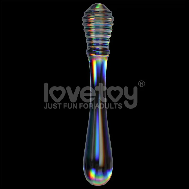 Dildo de Vidro Twilight Gleam Twin Pleasures Brilha no Escuro Lovetoy 19 cm — vista 2 de 3