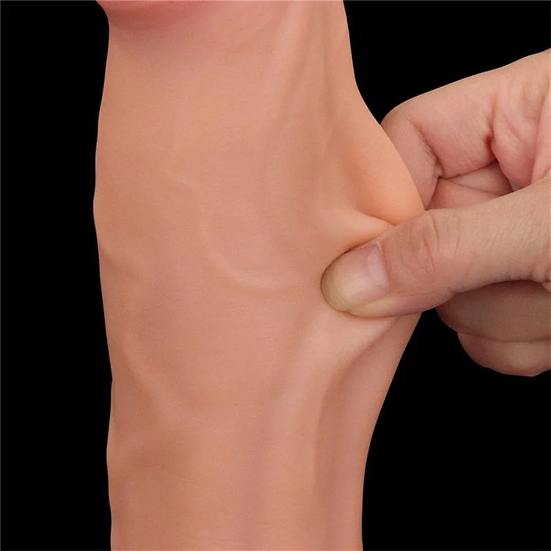 Dildo Dupla Camada Pele Retrátil Lovetoy Natural 29 cm — vista 3 de 3