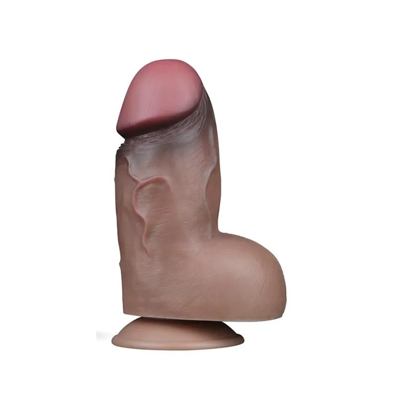 Dildo Dupla Camada Platinum Silicone Lovetoy Natural 18 cm