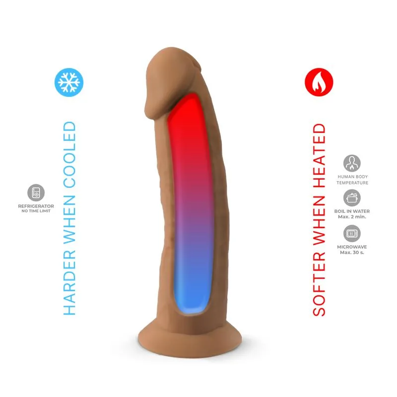 Dildo Dupla Densidade Modelo 2 Silexd Caramelo 19 cm — vista 3 de 3