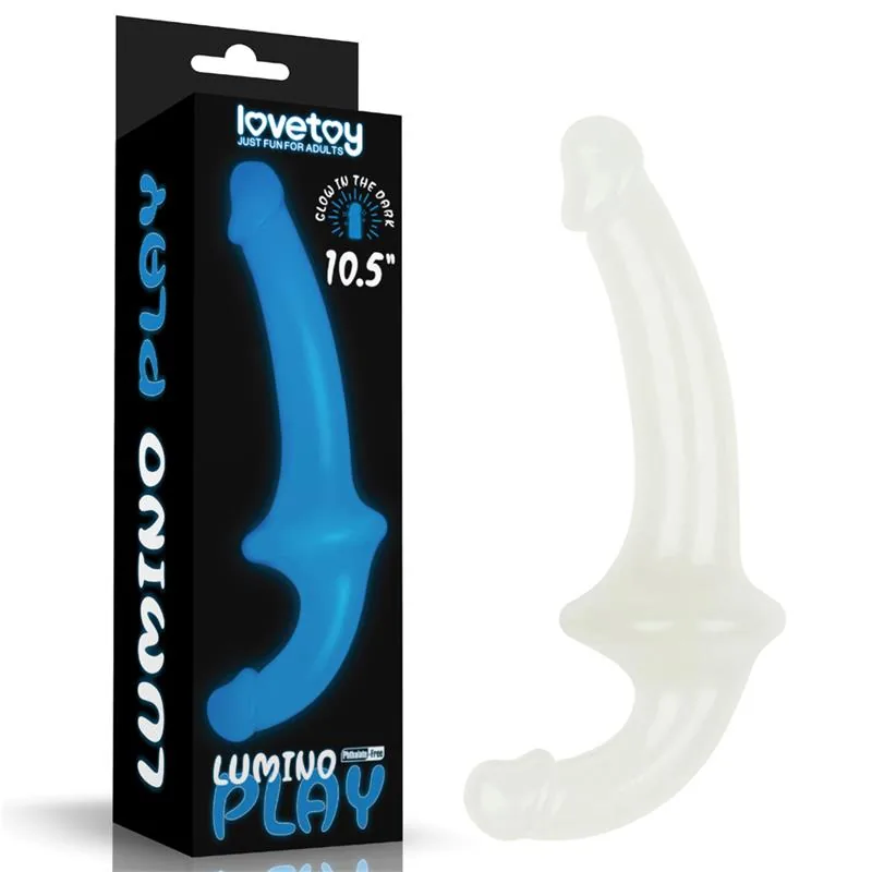 Dildo Duplo Lumino Play Luz Azul Lovetoy 27 cm