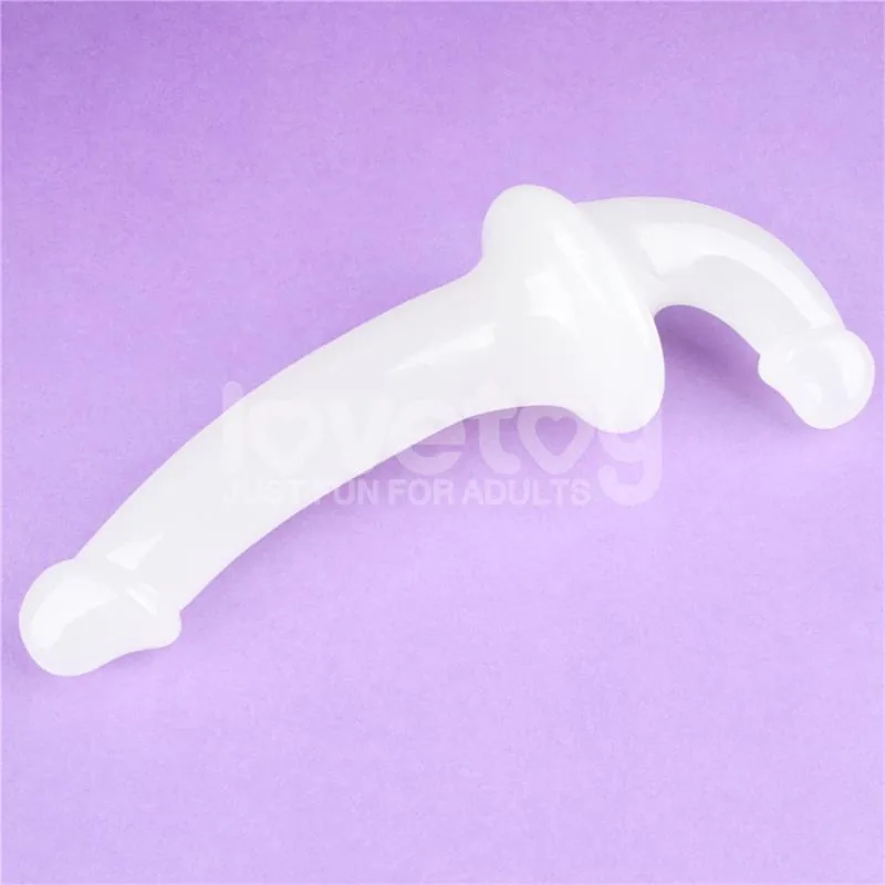 Dildo Duplo Lumino Play Luz Azul Lovetoy 27 cm — vista 2 de 3