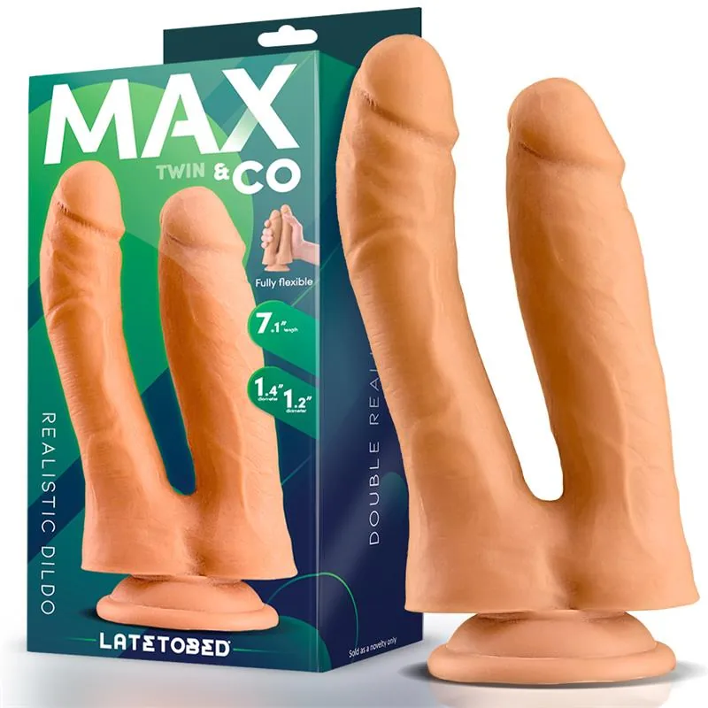 Dildo Duplo Realista MAX & CO Twin 18 cm