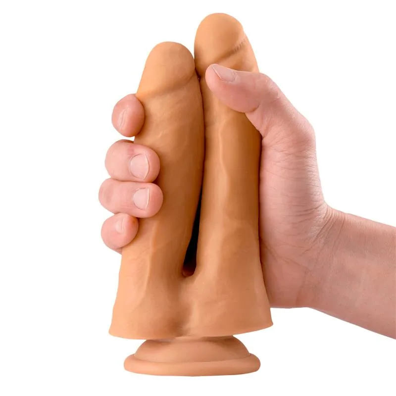 Dildo Duplo Realista MAX & CO Twin 18 cm — vista 3 de 3