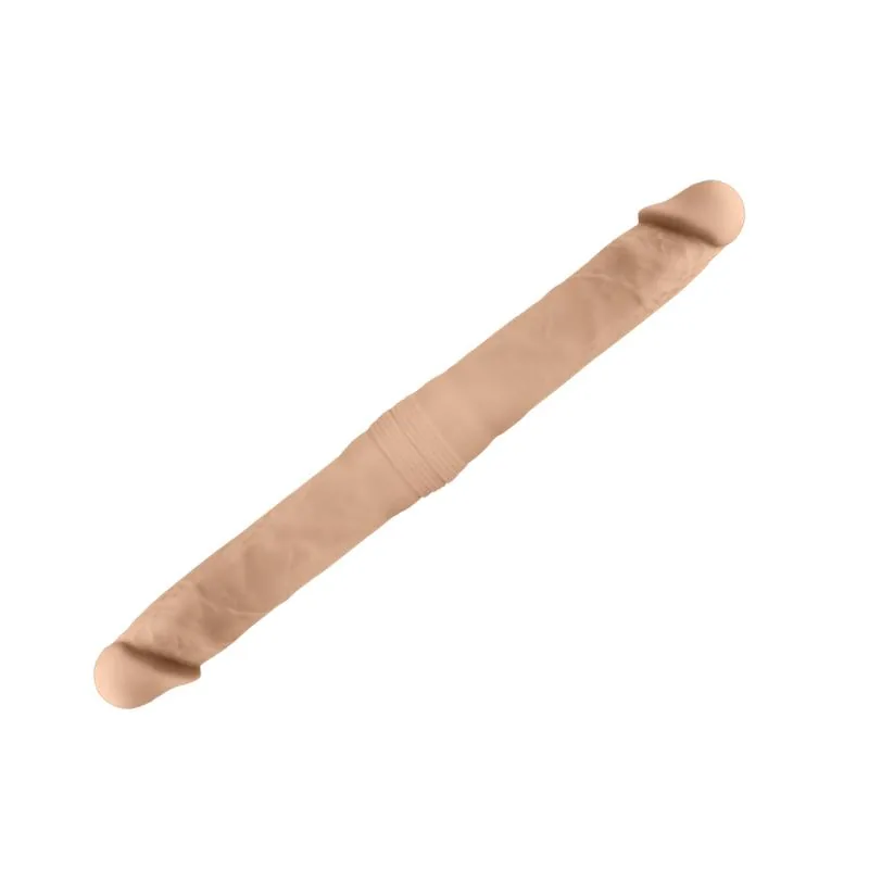 Dildo Duplo Dupla Densidade Silexd Tom de Pele 28 cm