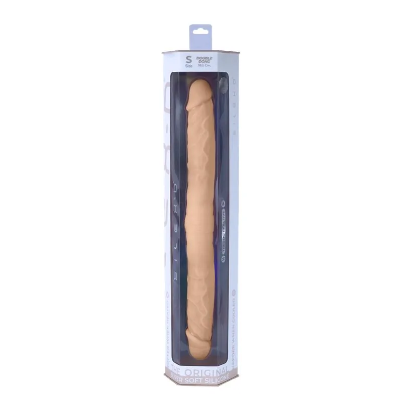 Dildo Duplo Dupla Densidade Silexd Tom de Pele 28 cm — vista 3 de 3