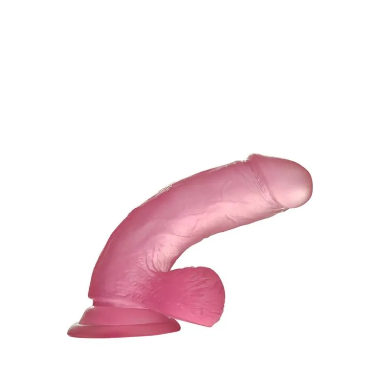 Dildo Gelatina com Relevos Lovetoy Rosa 15,2 cm — vista 3 de 3