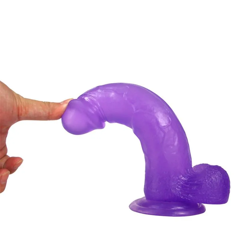 Dildo Jelly Studs Lovetoy Roxo 20 cm — vista 3 de 3