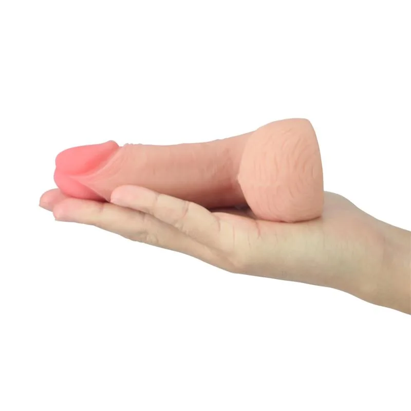 Dildo Limpy 100% Flexível Lovetoy Tom de Pele 14 cm — vista 3 de 3