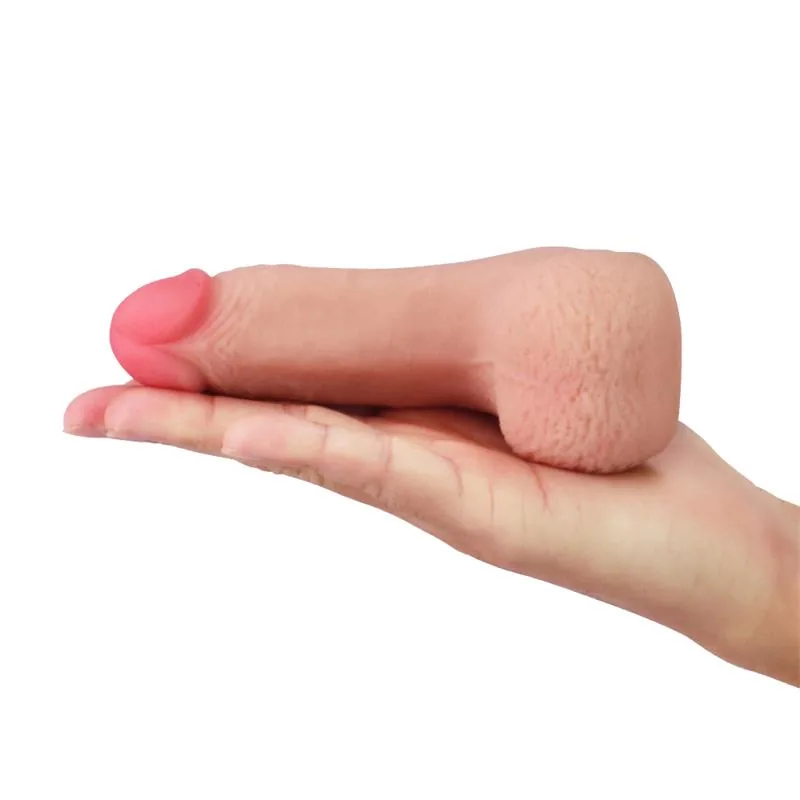 Dildo Limpy 100% Flexível Lovetoy Tom de Pele 13 cm — vista 3 de 3