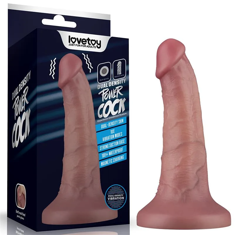 Dildo Dupla Camada com Vibração Lovetoy 15 cm