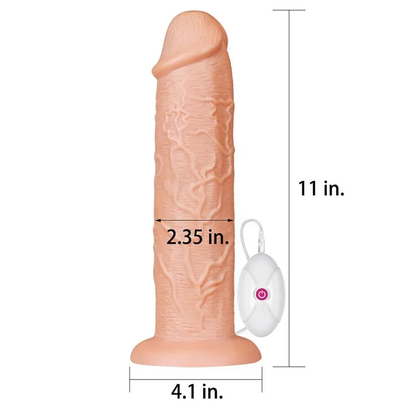 Dildo King com Vibração Lovetoy Tom de Pele 28 cm — vista 2 de 3