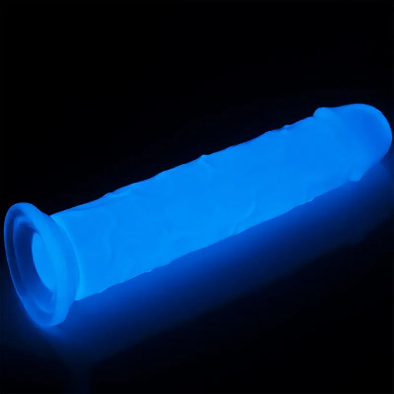 Dildo Lumino Luz Azul Lovetoy 20 cm — vista 2 de 3