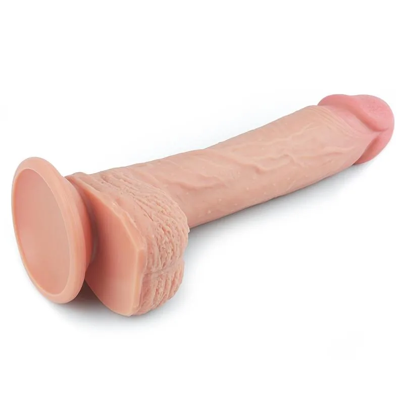 Dildo Nature Silicone Líquido Lovetoy Natural 21,5 cm — vista 3 de 3