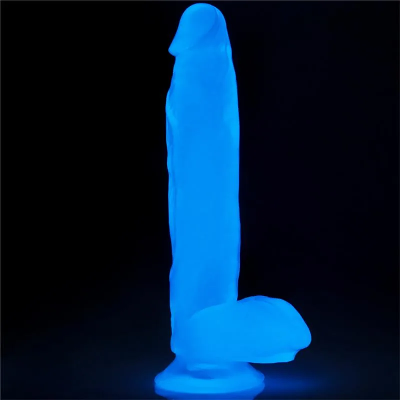 Dildo Lumino Luz Azul Lovetoy 25 cm