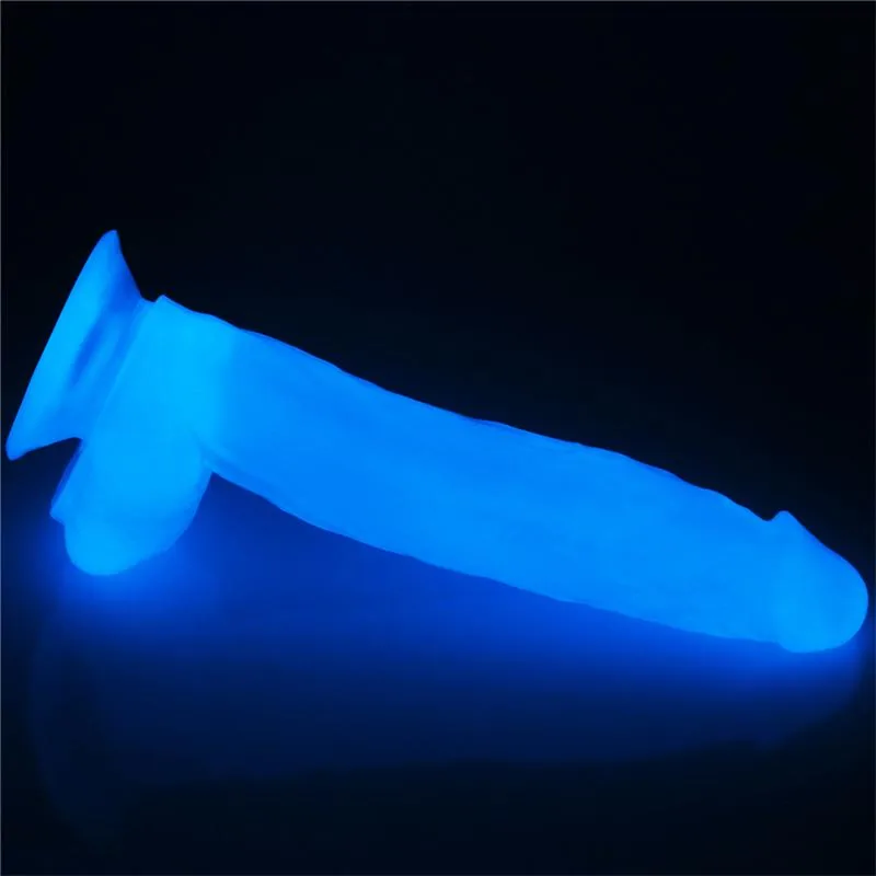 Dildo Lumino Luz Azul Lovetoy 25 cm — vista 2 de 3