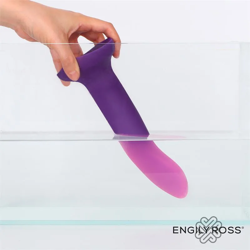 Dildo Muda de Cor Roxo a Rosa Tam. S 14 cm — vista 2 de 3