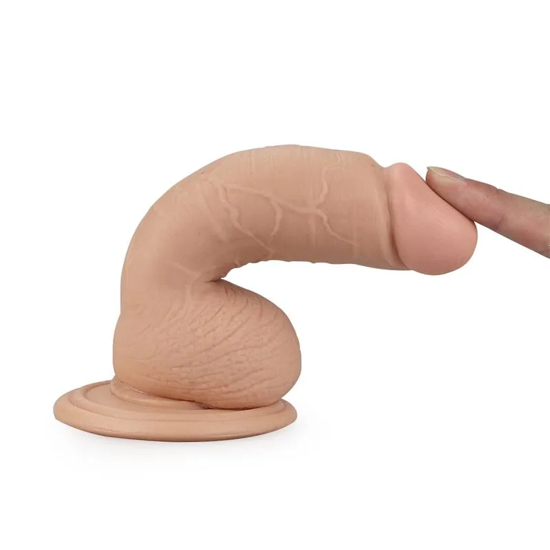 Dildo Real Extremo Lovetoy Natural 17,8 cm — vista 2 de 3