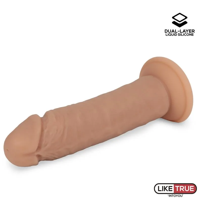 Dildo Realista Silicone Líquido Dupla Camada LikeTrue Natural 21,5 cm — vista 3 de 3
