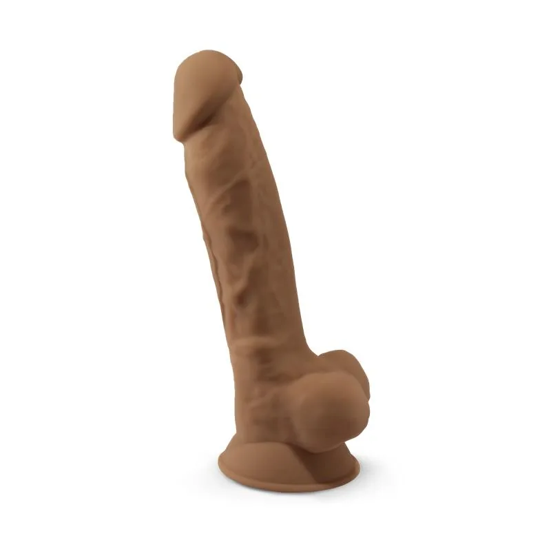Dildo Dupla Densidade Modelo 1 Silexd Caramelo 18 cm — vista 2 de 3