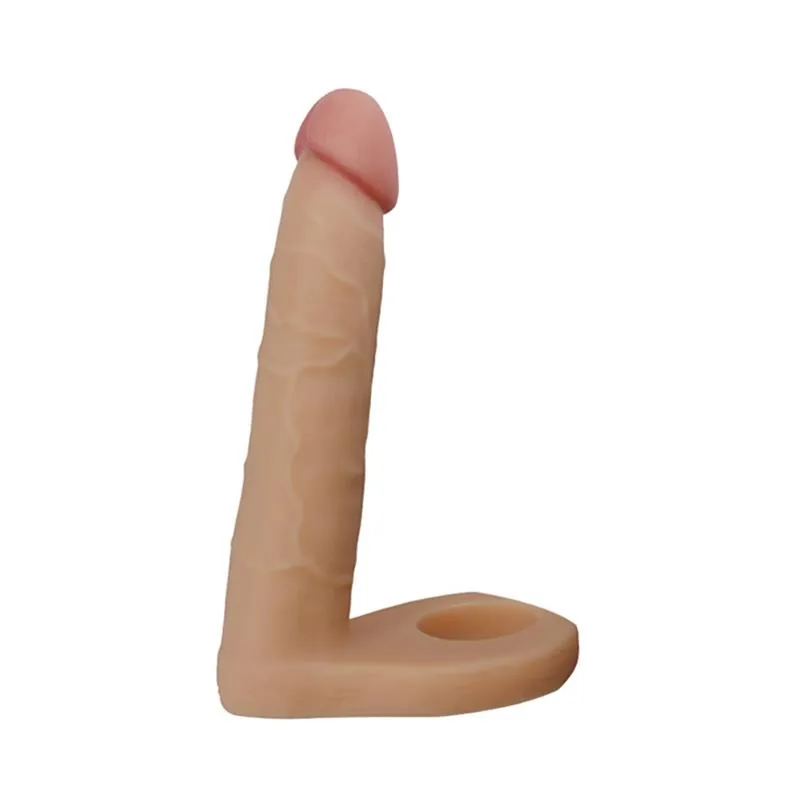 Dildo Duplo Ultra Macio Lovetoy Natural 15,9 cm