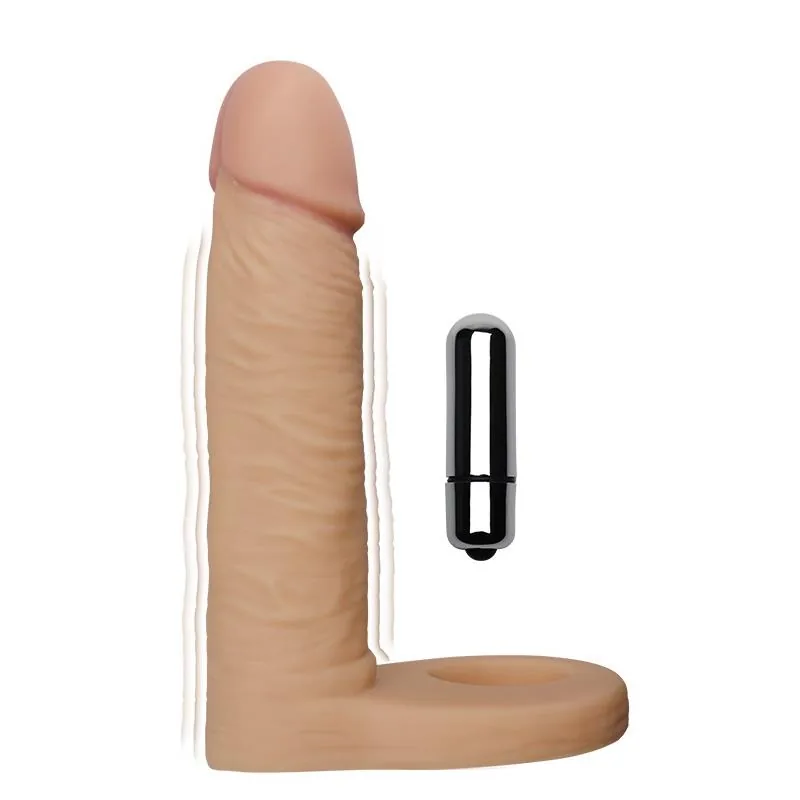 Dildo Ultra Macio Duplo Vibração 5.8 Natural