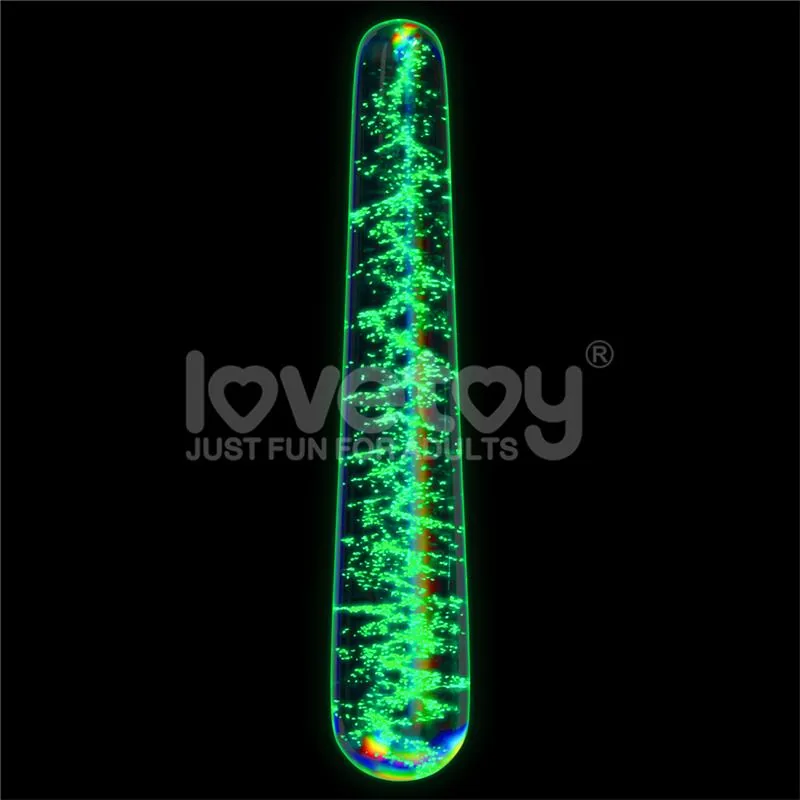 Dildo de Vidro Dark Twilight Slim Fantasy Brilha no Escuro Lovetoy 19 cm