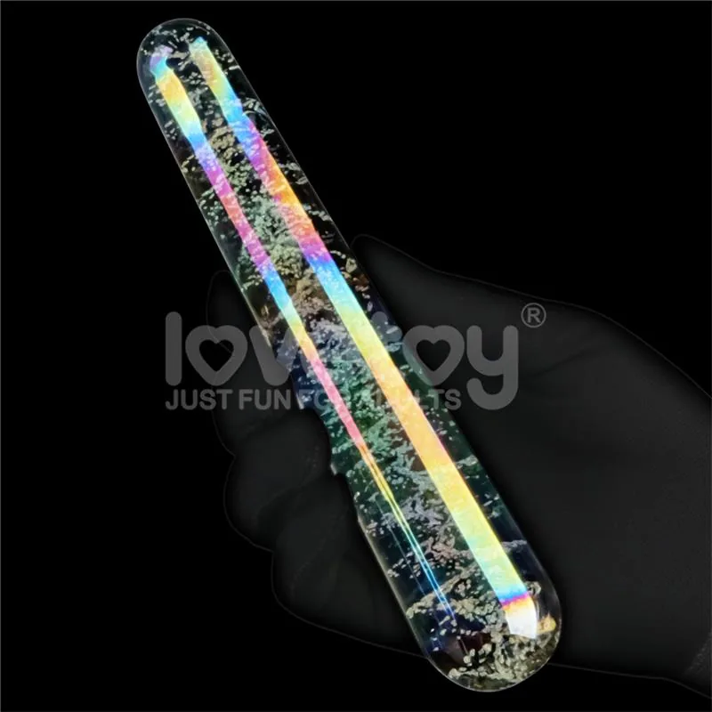 Dildo de Vidro Dark Twilight Slim Fantasy Brilha no Escuro Lovetoy 19 cm — vista 2 de 3