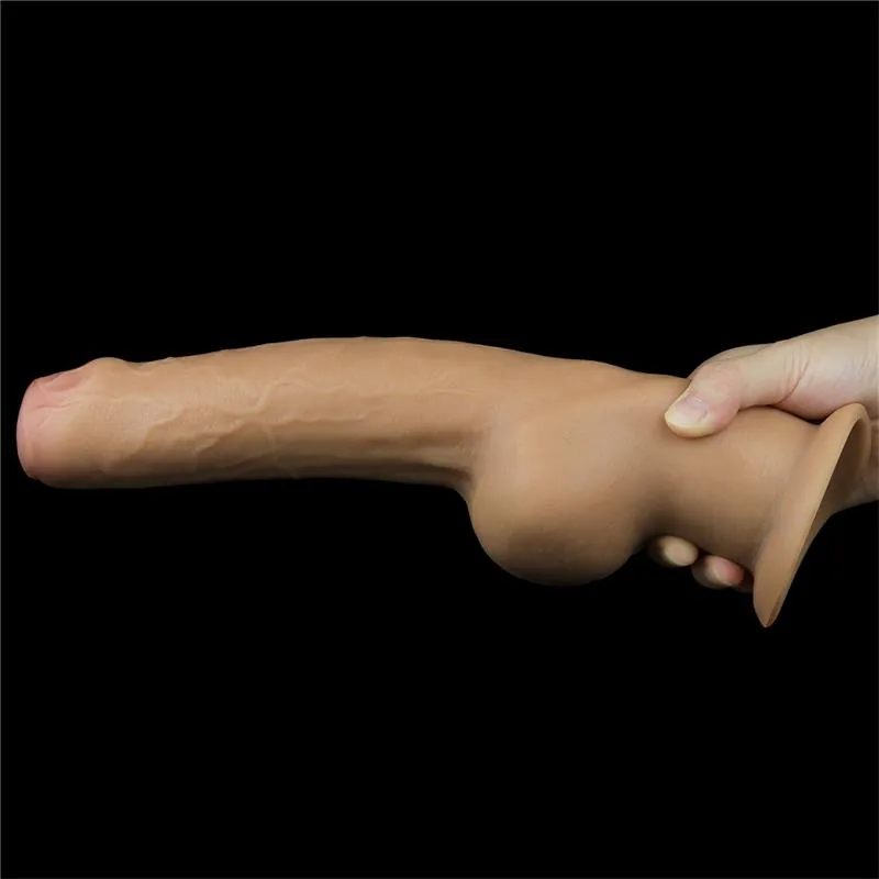 Dildo Realista Dupla Camada LoveToy 27,8 cm — vista 5 de 9