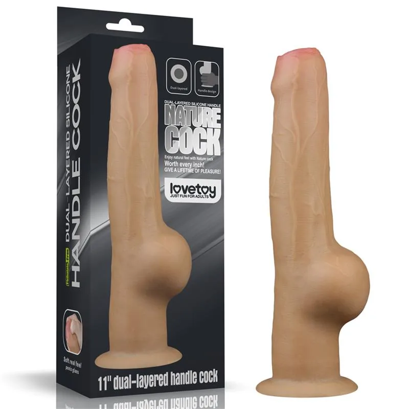 Dildo Realista Dupla Camada LoveToy 27,8 cm — vista 9 de 9
