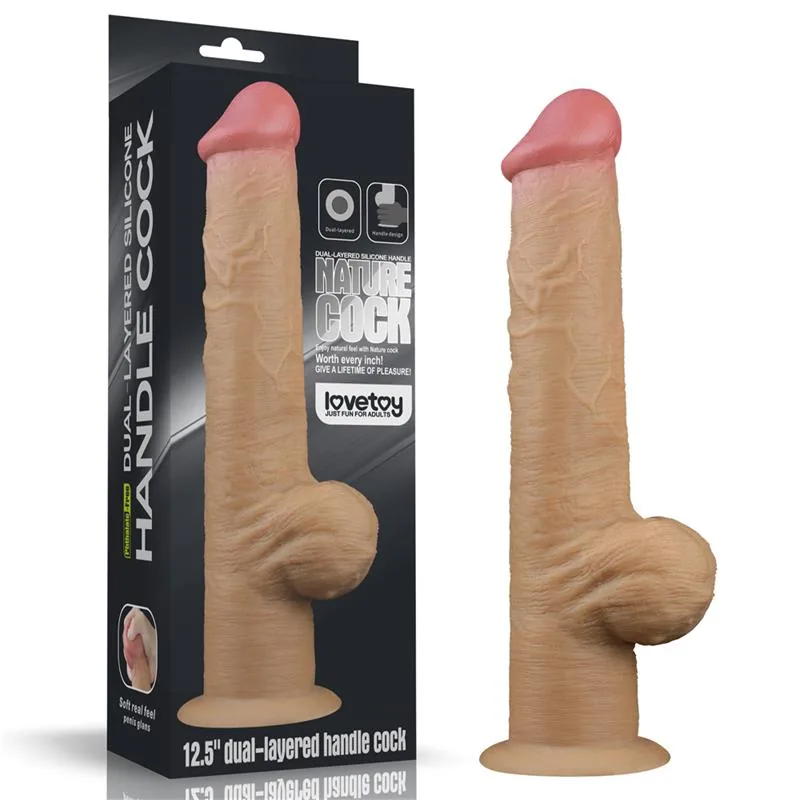 Dildo Realista Dupla Camada LoveToy 30 cm — vista 12 de 12
