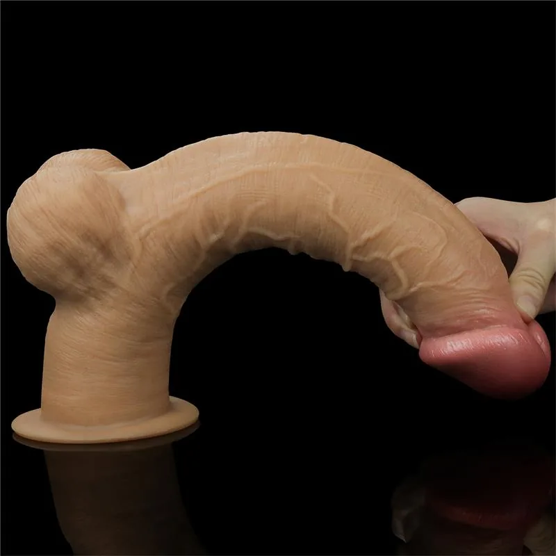 Dildo Realista Dupla Camada LoveToy 30 cm — vista 5 de 12