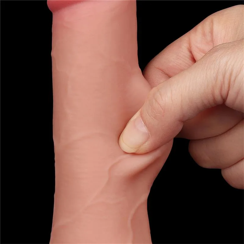 Dildo Realista de Dupla Camada TPE com Pele Deslizante 19,5 x 3,6 cm Lovetoy — vista 6 de 13