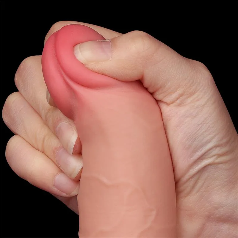 Dildo Realista de Dupla Camada TPE com Pele Deslizante 19,5 x 3,6 cm Lovetoy — vista 9 de 13
