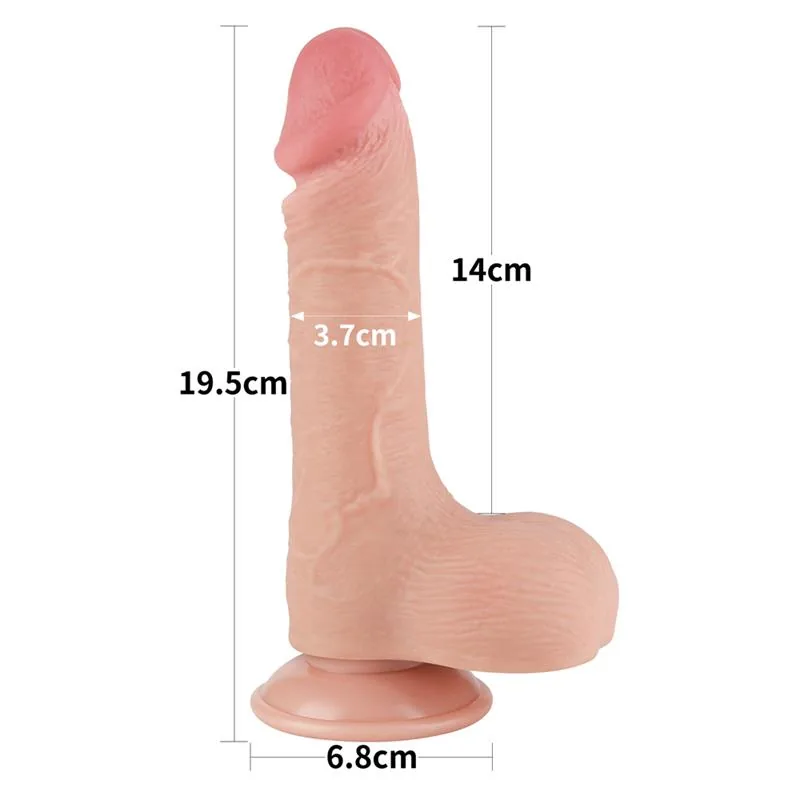 Dildo Realista de Dupla Camada TPE com Pele Deslizante 19,5 x 3,7 cm Lovetoy — vista 12 de 13