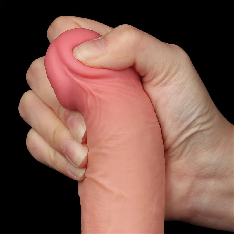 Dildo Realista de Dupla Camada TPE com Pele Deslizante 19,5 x 3,7 cm Lovetoy — vista 7 de 13
