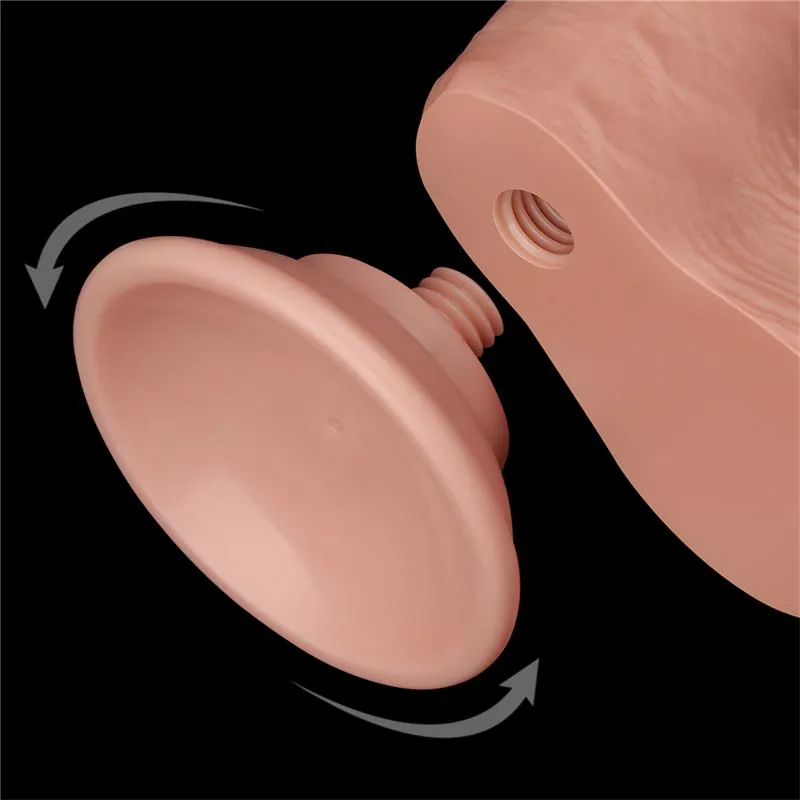 Dildo Realista de Dupla Camada TPE com Pele Deslizante 19,5 x 3,7 cm Lovetoy — vista 8 de 13