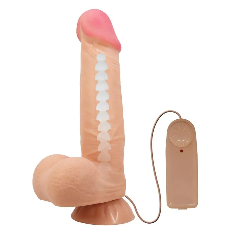 Dildo Realista Dupla Densidade com Vibração e Ventosa Baile — vista 2 de 10