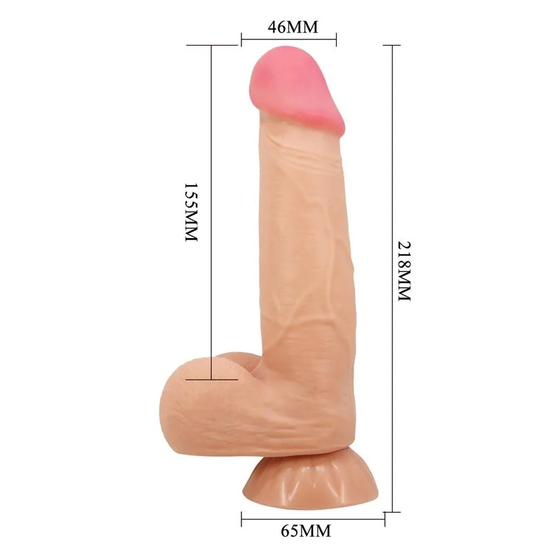 Dildo Realista Dupla Densidade com Vibração e Ventosa Baile — vista 9 de 10
