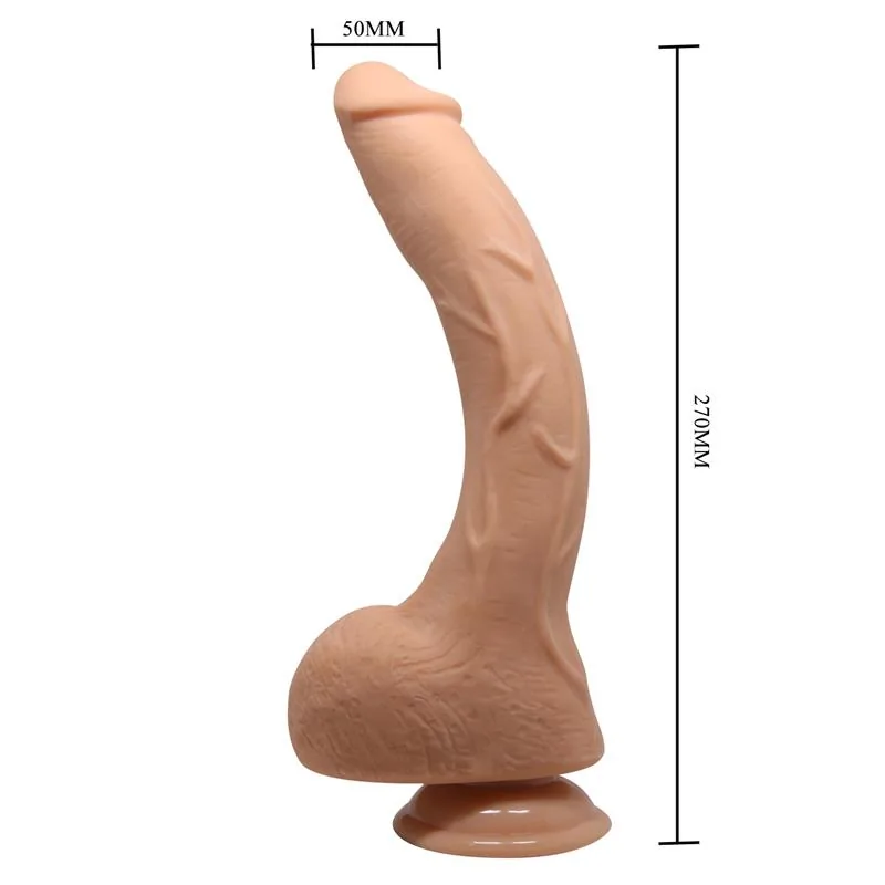 Dildo Realista Flexível Jack com Testículos 27 cm — vista 5 de 6