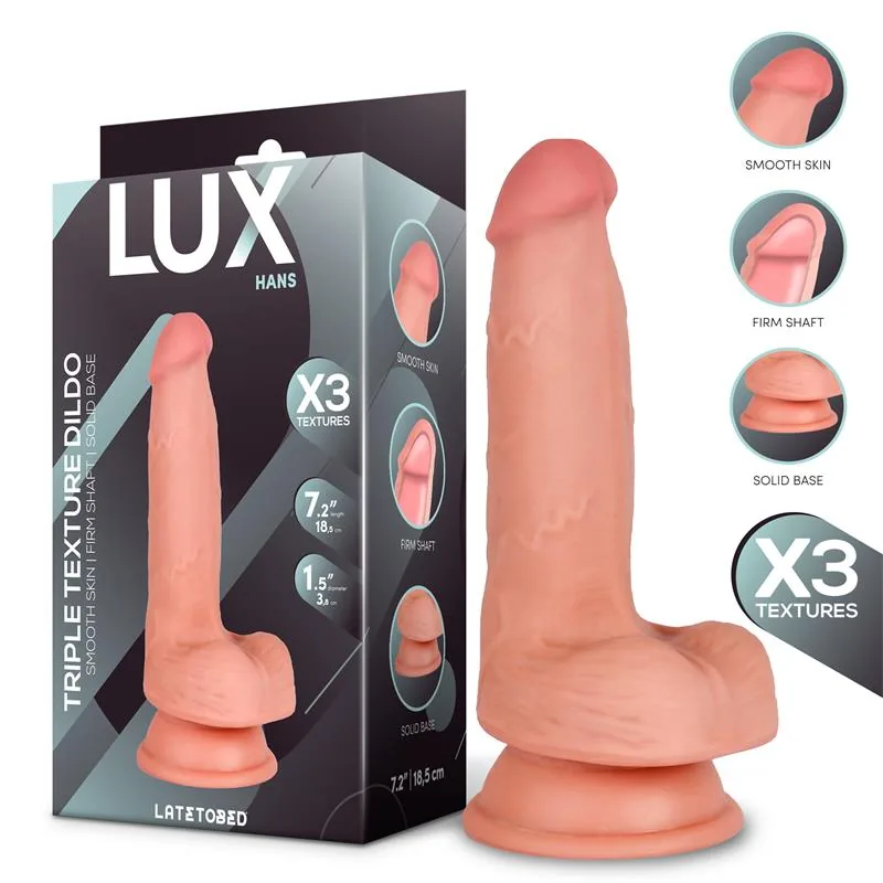 Dildo Realista Hans Tripla Densidade com Testículos Lux