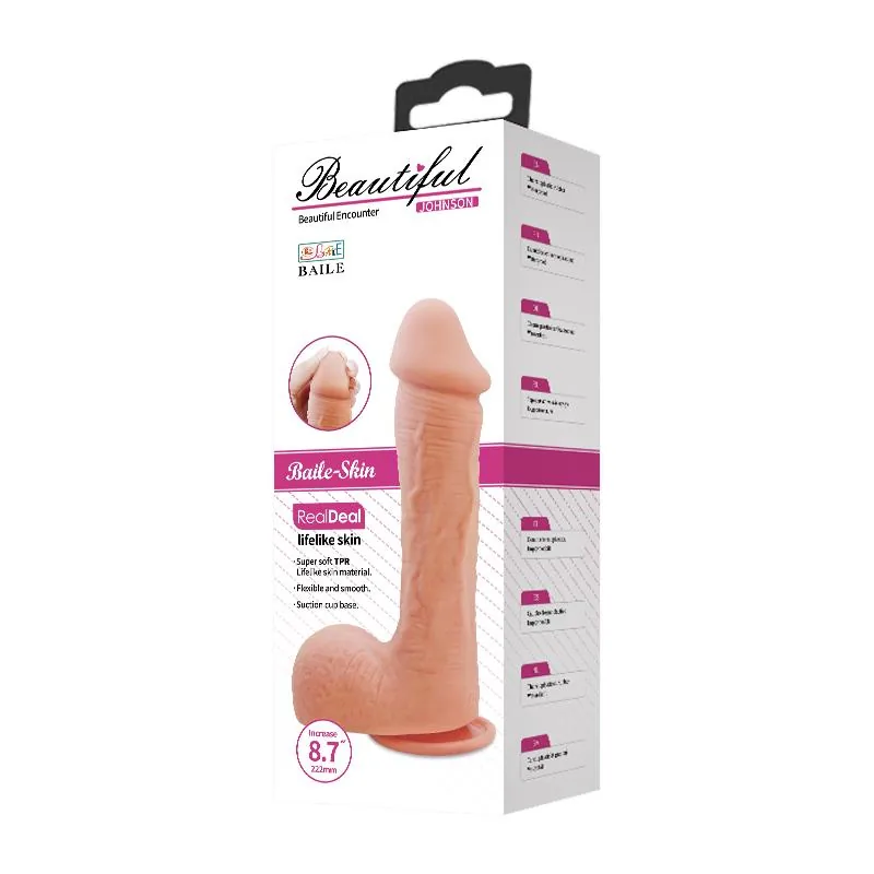 Dildo Realista Johnson com Testículos e Ventosa 22,2 cm Baile — vista 12 de 12