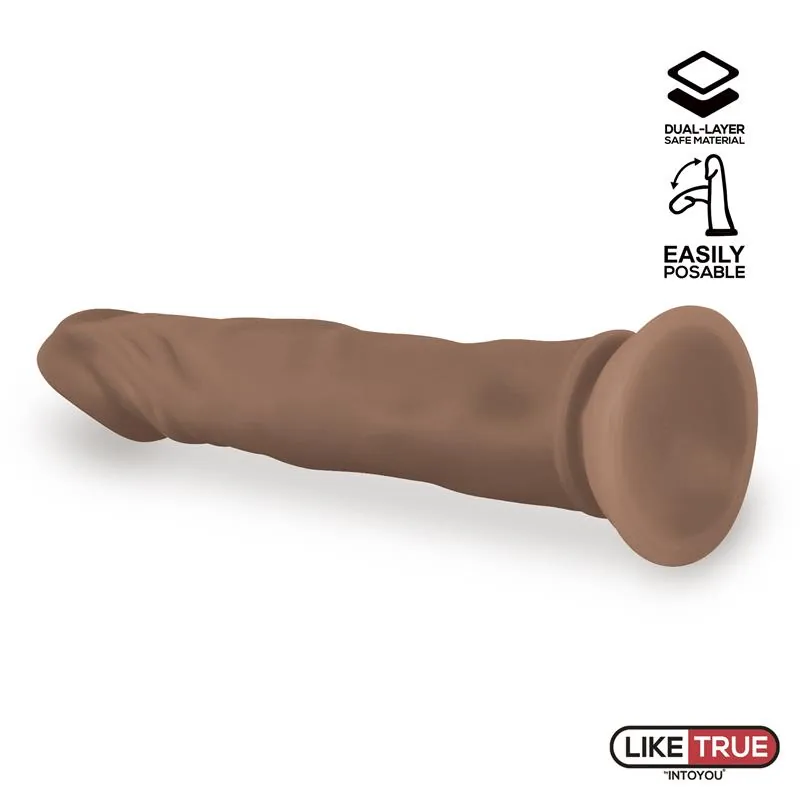 Dildo Realista Lenser Articulável LikeTrue Castanho — vista 4 de 7