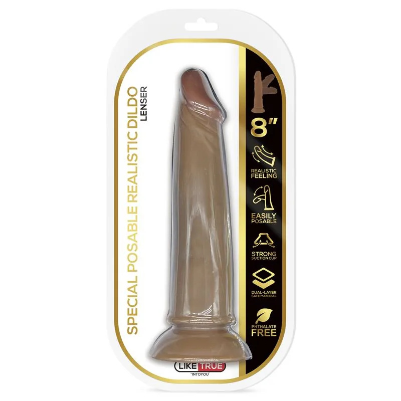 Dildo Realista Lenser Articulável LikeTrue Castanho — vista 7 de 7