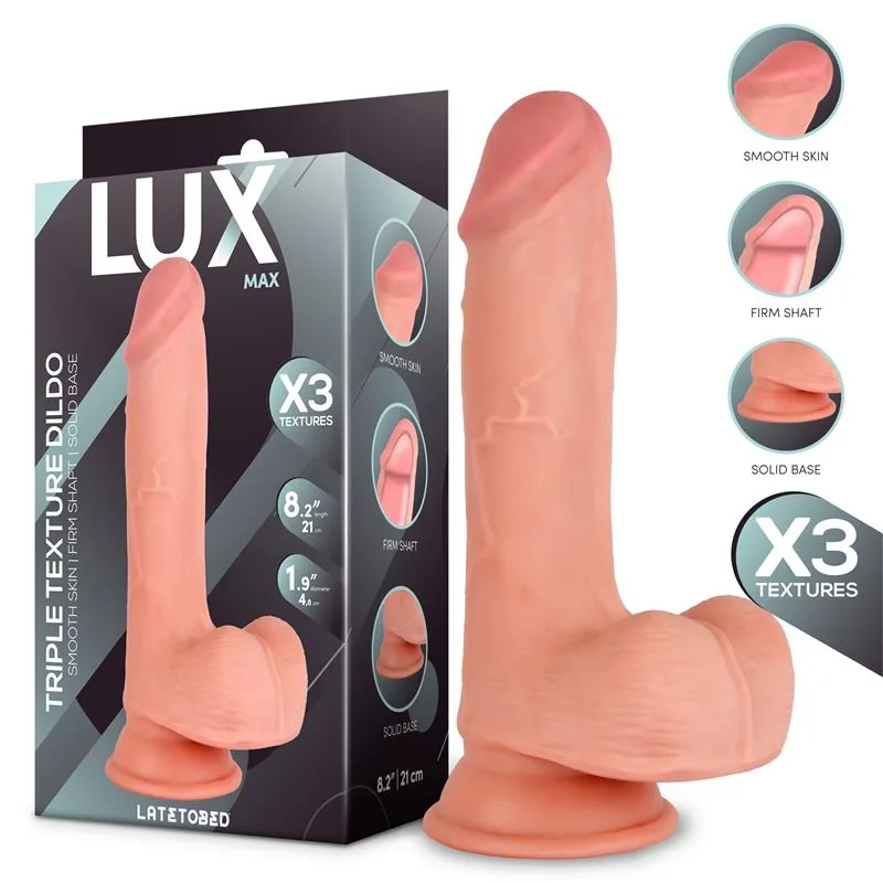 Dildo Realista Max Tripla Densidade com Testículos Lux