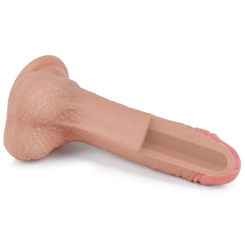 Dildo Realista Nature 7 em Silicone Líquido de Dupla Densidade com Testículos e Ventosa Lovetoy Natural — vista 6 de 9