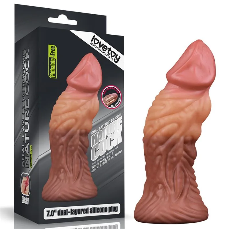 Dildo Realista Nature 7 em Silicone Platinum de Dupla Camada com Ventosa 18 cm Lovetoy — vista 2 de 2